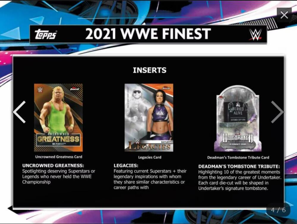 2021 Topps WWE Finest Wrestling Hobby Box
