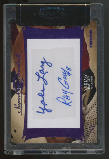 2012 Tristar SignaCuts Football Yale Lary Ray Guy Dual Auto Purple 1/1