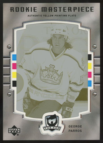2005-06 UD The Cup George Parros RC Masterpiece Yellow Printing Plate 1/1 #128