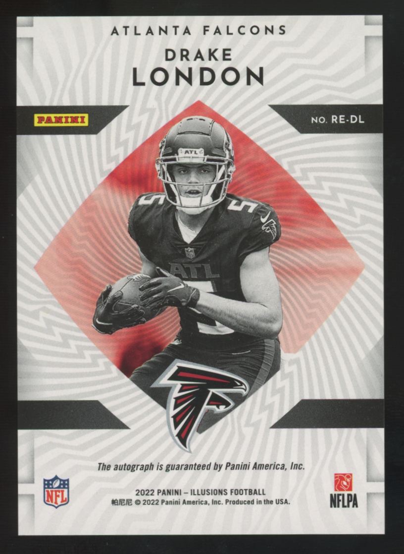 2022 Panini Illusions Drake London RC Endorsements Auto /199 #RE-DL