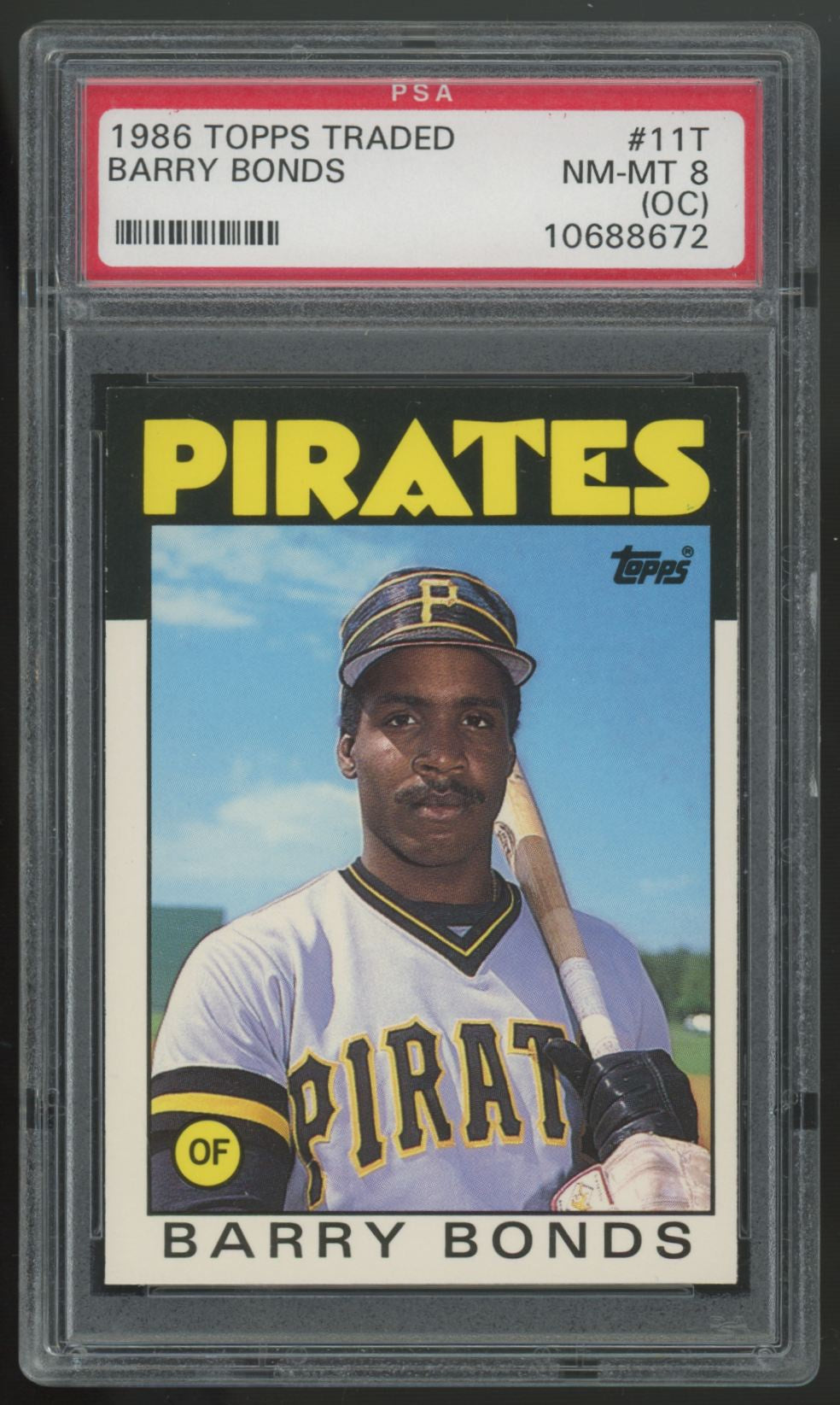 1986 Topps Traded Barry Bonds RC #11T PSA 8 (OC) *672