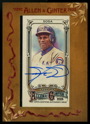 2025 Topps Allen & Ginter Sammy Sosa Mini Auto #MA-SSO
