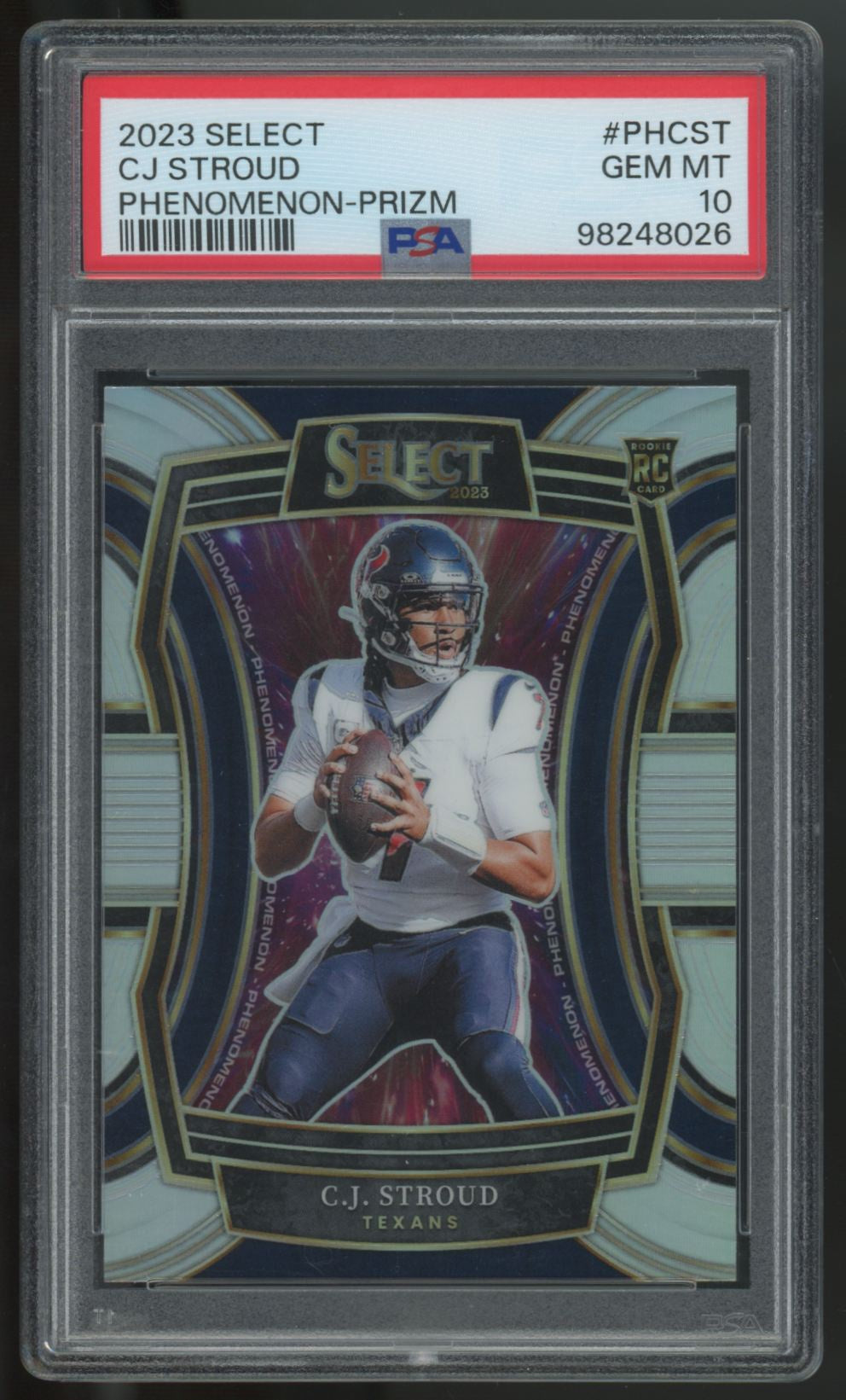 2023 Panini Select C.J. Stroud RC Phenomenon Prizm #PH-CST PSA 10
