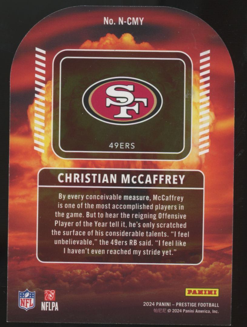 2024 Panini Prestige Christian McCaffrey Nuclear #N-CMY