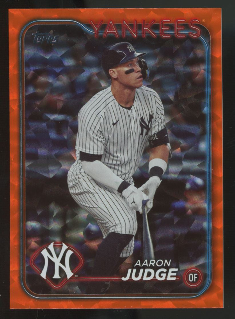 2024 Topps Series One Aaron Judge Orange Crackle Foil Board /299 #99