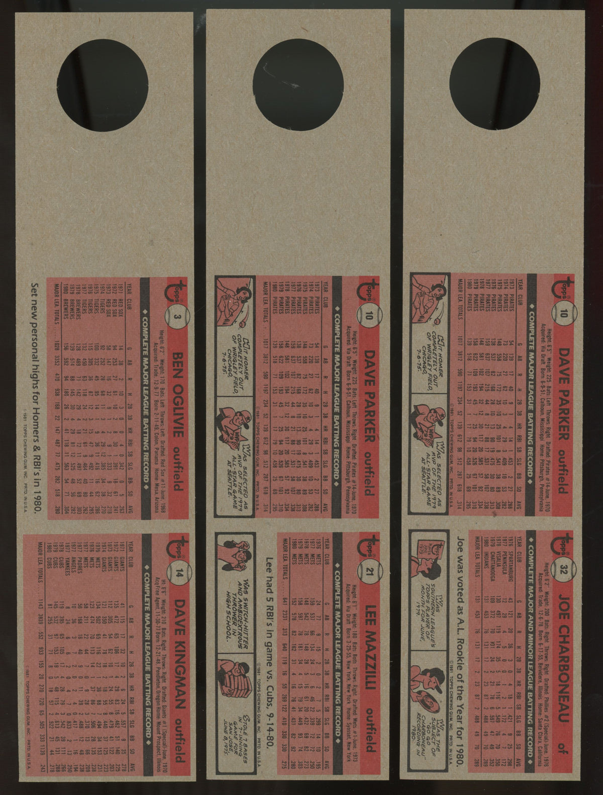 1981 Topps Squirt Baseball 22 Panel Complete Set (33/33)