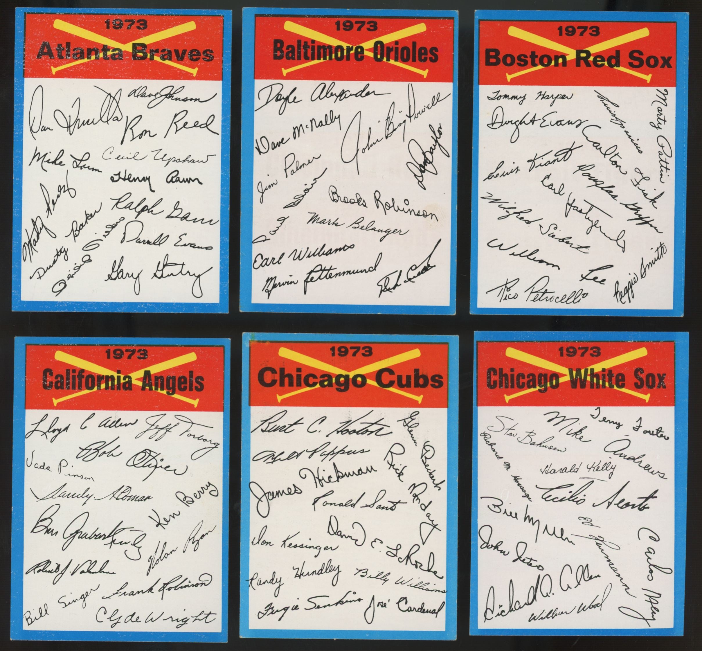 1973 Topps Baseball Team Checklist Set EX/MT Unmarked