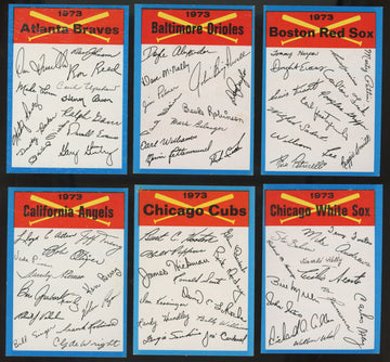 1973 Topps Baseball Team Checklist Set EX/MT Unmarked