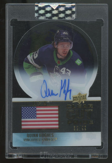 2022-23 Upper Deck Clear Cut Quinn Hughes Pride Auto /99 #PA-QH