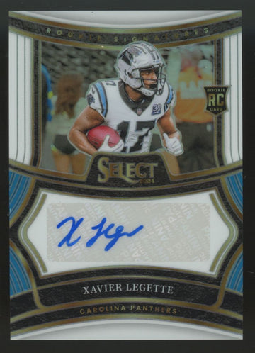 2024 Panini Select Xavier Legette RC White Prizm Auto /35 #RSP-XLE