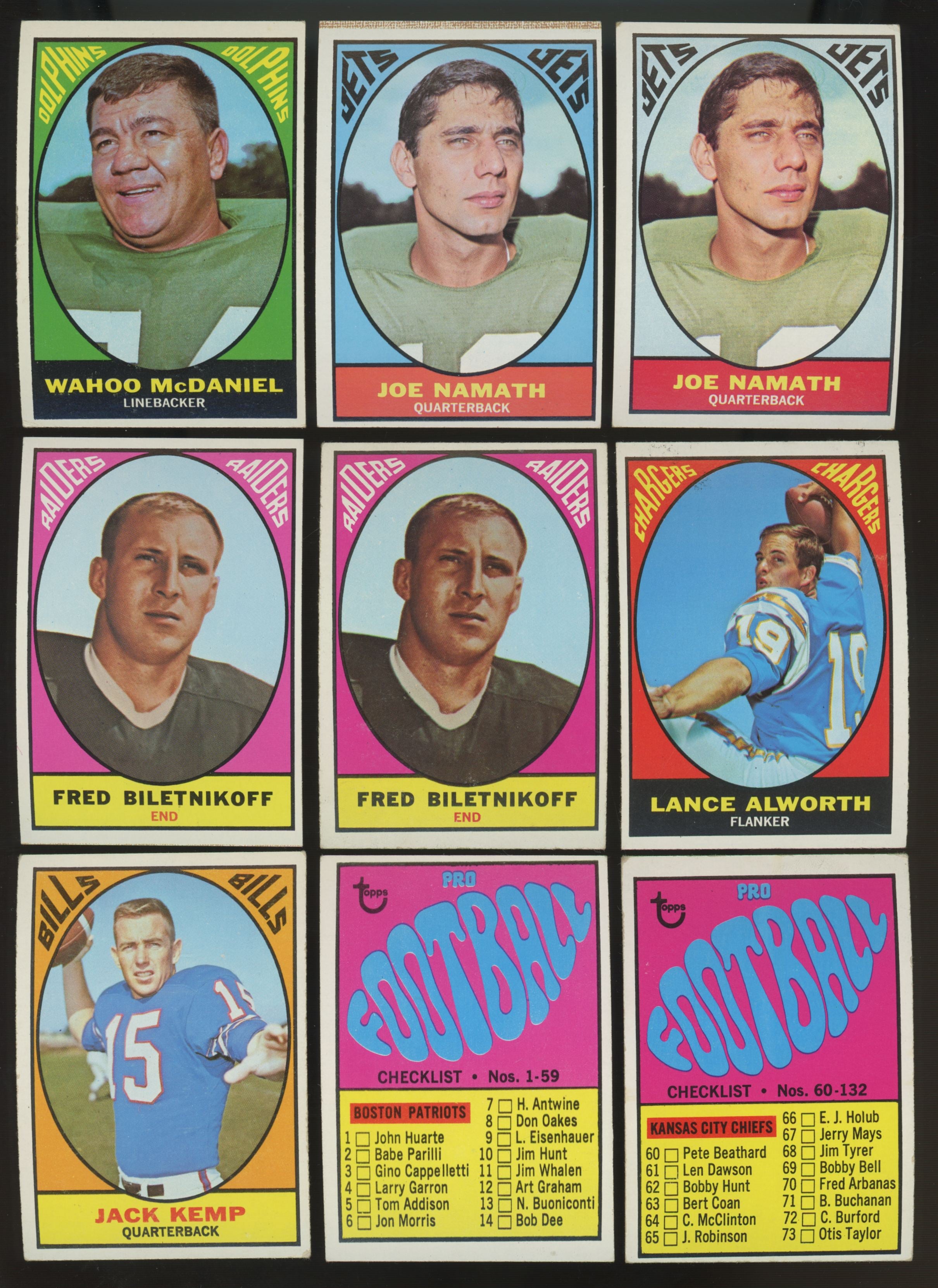 1967 Topps Football Complete Set (132) VG/EX-EX w/ Variations