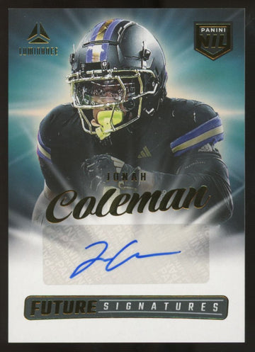 2025 Panini Luminance Jonah Coleman NIL Future Signatures Auto #NIL-JCN