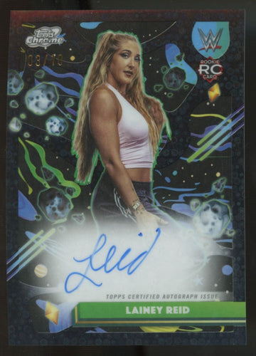 2026 Topps Chrome Cosmic WWE Lainey Reid RC Black Eclipse Refractor Auto /10