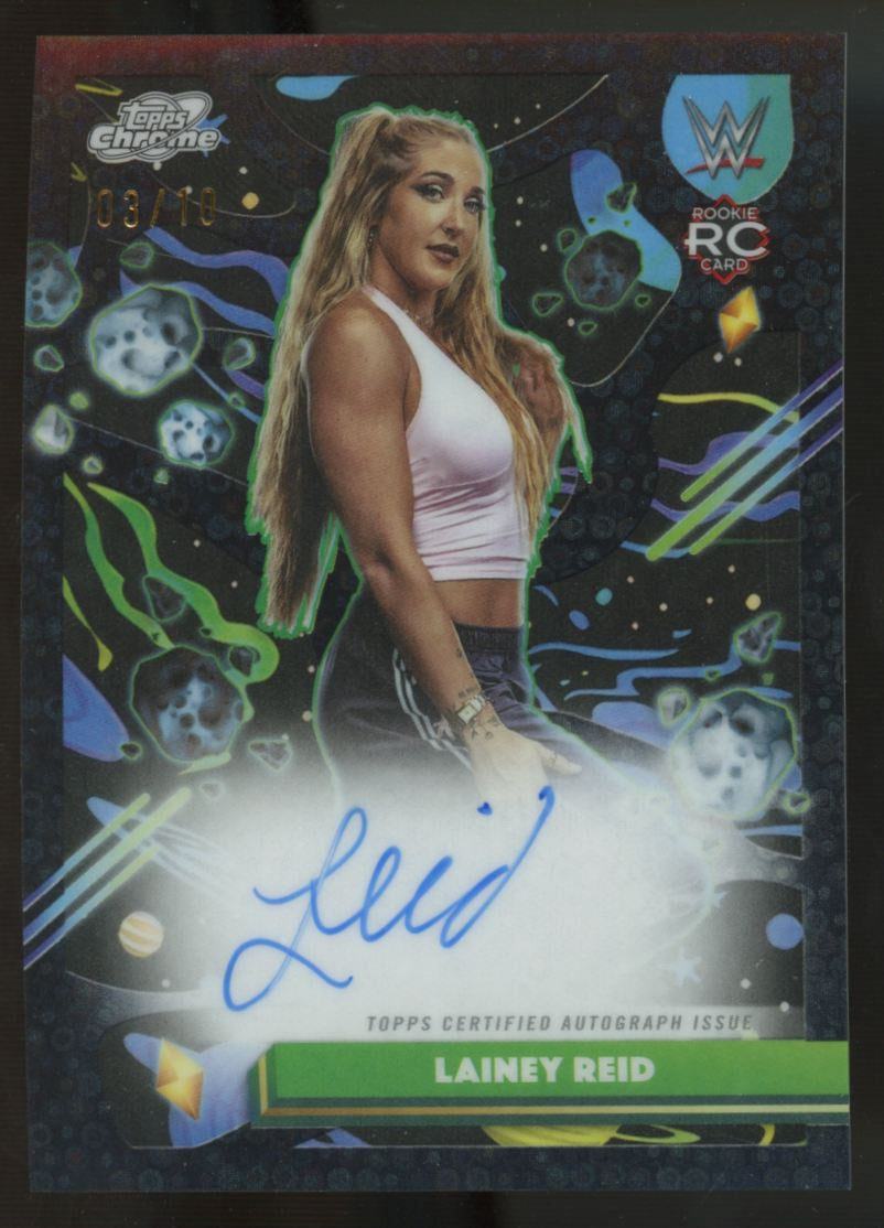 2026 Topps Chrome Cosmic WWE Lainey Reid RC Black Eclipse Refractor Auto /10