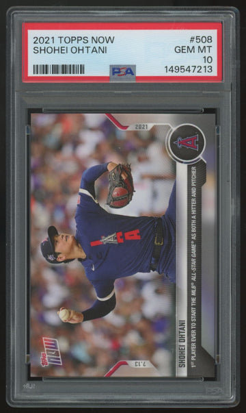 2021 Topps Now Shohei Ohtani All-Star Hitter/Pitcher #508 PSA 10 *213