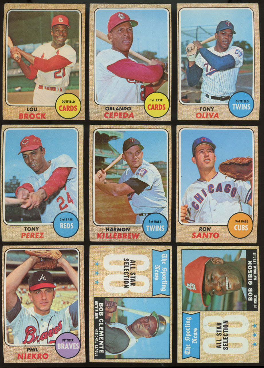 1968 Topps Baseball Complete Set (598) VG-EX Overall Ryan Bench RC