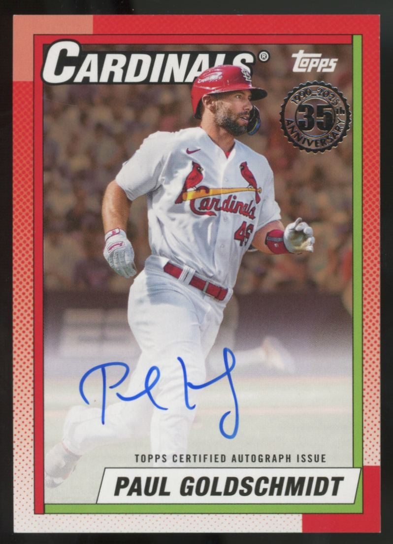 2025 Topps Series Two Paul Goldschmidt 1990 Topps Auto Gold /50 #90AU-PG