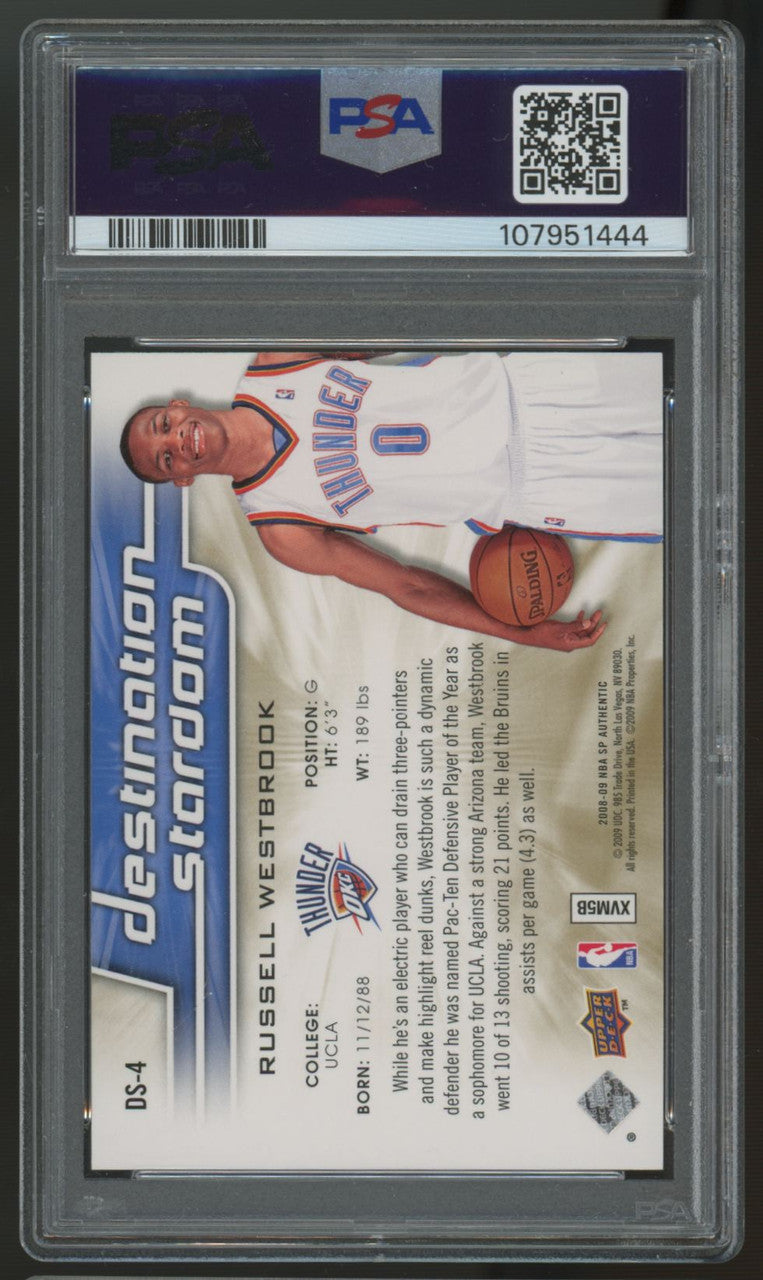 2008/09 UD SP Authentic Russell Westbrook RC Destination Stardom #DS-4 PSA 10