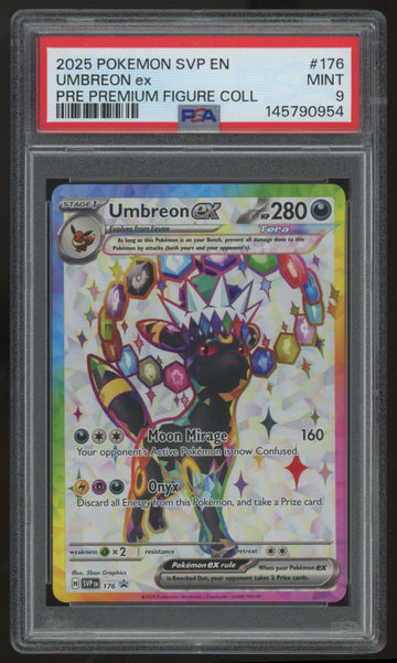 2025 Pokemon Umbreon ex Black Star Promo Full Art #176 PSA 9