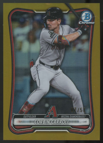 2026 Bowman Chrome Corbin Carroll Gold Refractor /50 #83