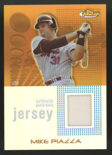 2004 Topps Finest Mike Piazza Jersey Patch Refractor #109