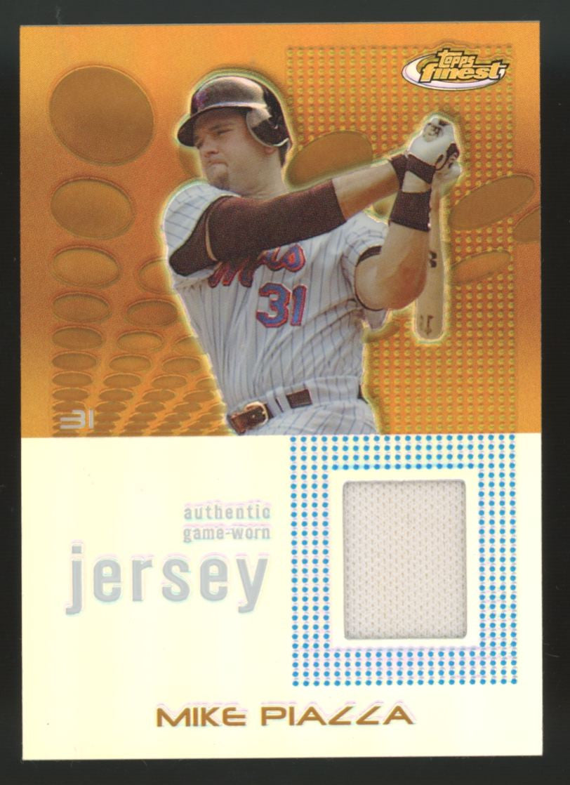 2004 Topps Finest Mike Piazza Jersey Patch Refractor #109