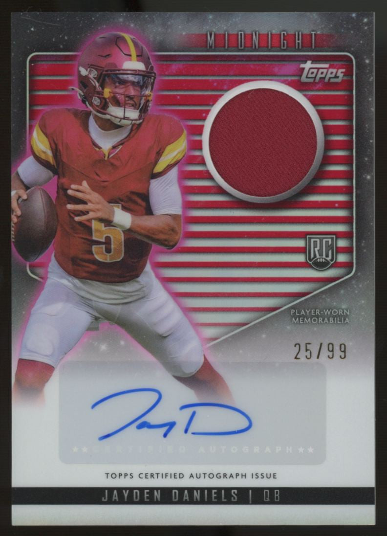 2024 Topps Midnight Jayden Daniels RC Patch Auto RPA Midnight /99 #RJA-JD