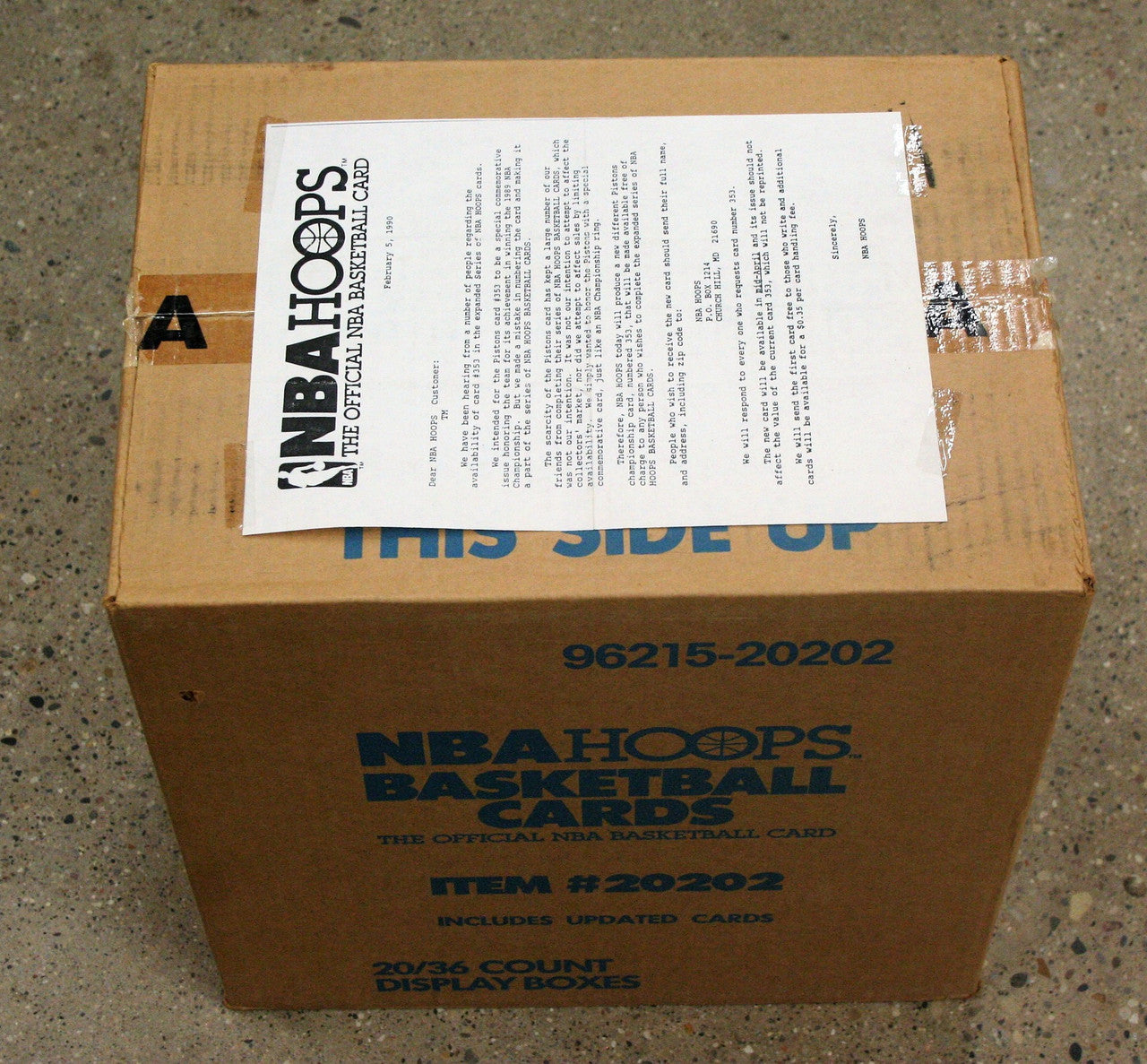 1989-90 NBA Hoops Basketball Wax Box Series 2 ~ Sealed Case ~ 20 Sealed Boxes/36 Packs Per Box