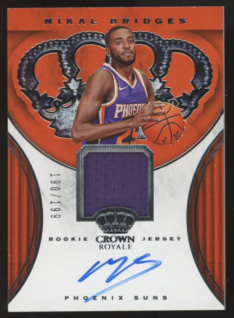 2018-19 Panini Crown Royale Mikal Bridges RC Patch Auto RPA /199 #RJA-MKB