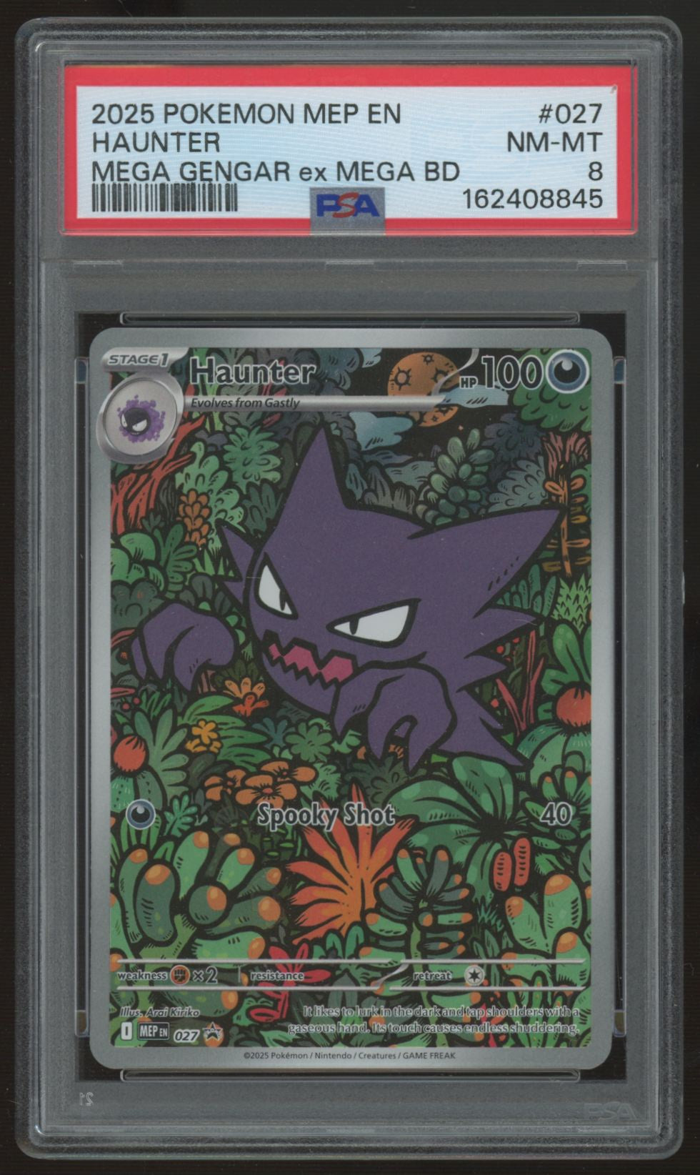 2025 Pokemon Haunter Mega Battle Deck Promo #27 PSA 8