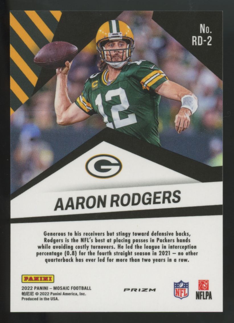 2022 Panini Mosaic Aaron Rodgers Razzle Dazzle #RD-2