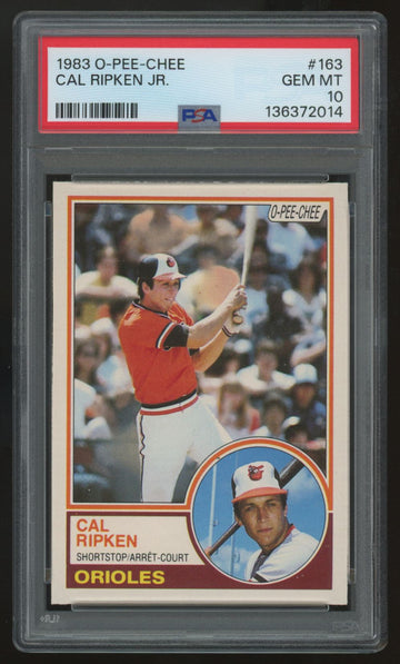 1983 O-Pee-Chee Cal Ripken Jr. #163 PSA 10
