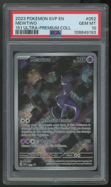 2023 Pokemon Mewtwo 151 Ultra Premium Promo #052 PSA 10