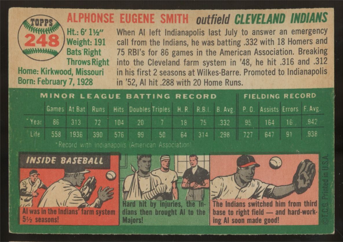 1954 Topps Al Smith #248 EX/MT-NM