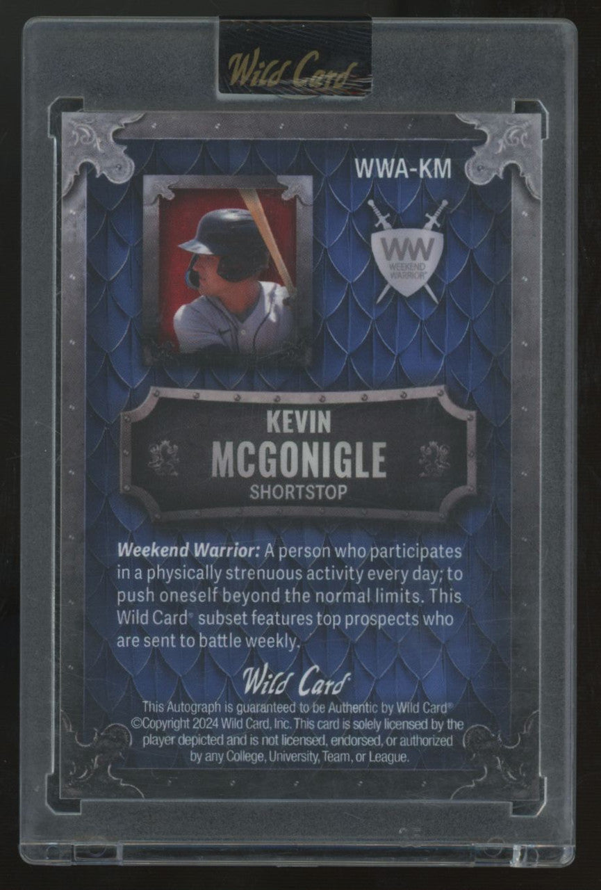2024 Wild Card Matte Kevin McGonigle Blue Weekend Warriors Chase Auto /4 #WWA-KM