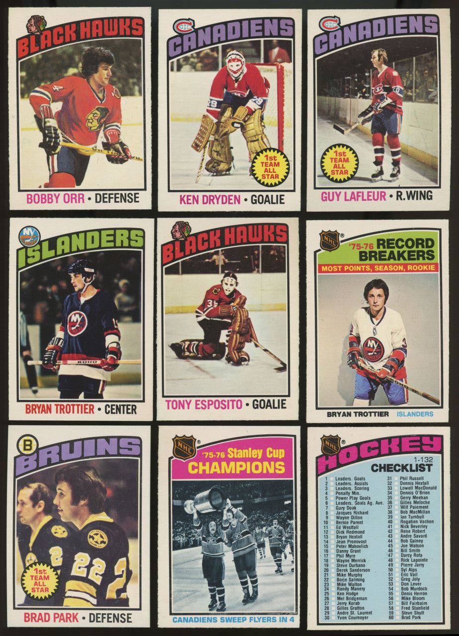 1976-77 O-Pee-Chee Hockey Partial Complete Set 266/396 NM-MT Trottier RC