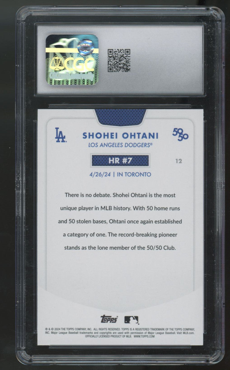 2024 Topps 50/50 Shohei Ohtani HR 7 #12 CGC 10
