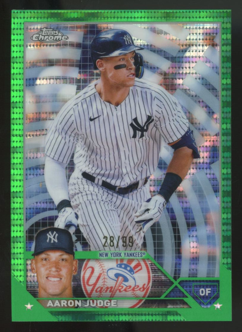 2023 Topps Chrome Aaron Judge Sonar Green Refractor /99 #62