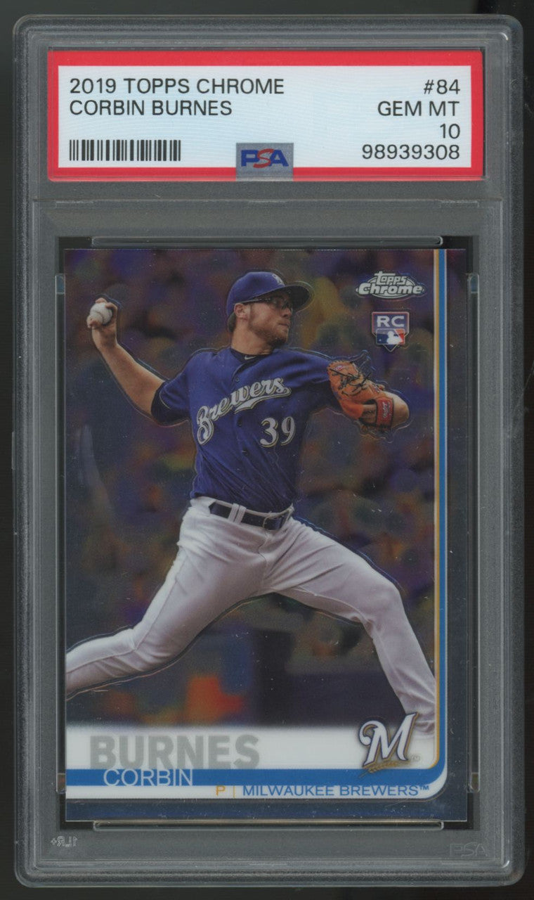 2019 Topps Chrome Corbin Burnes RC #84 PSA 10