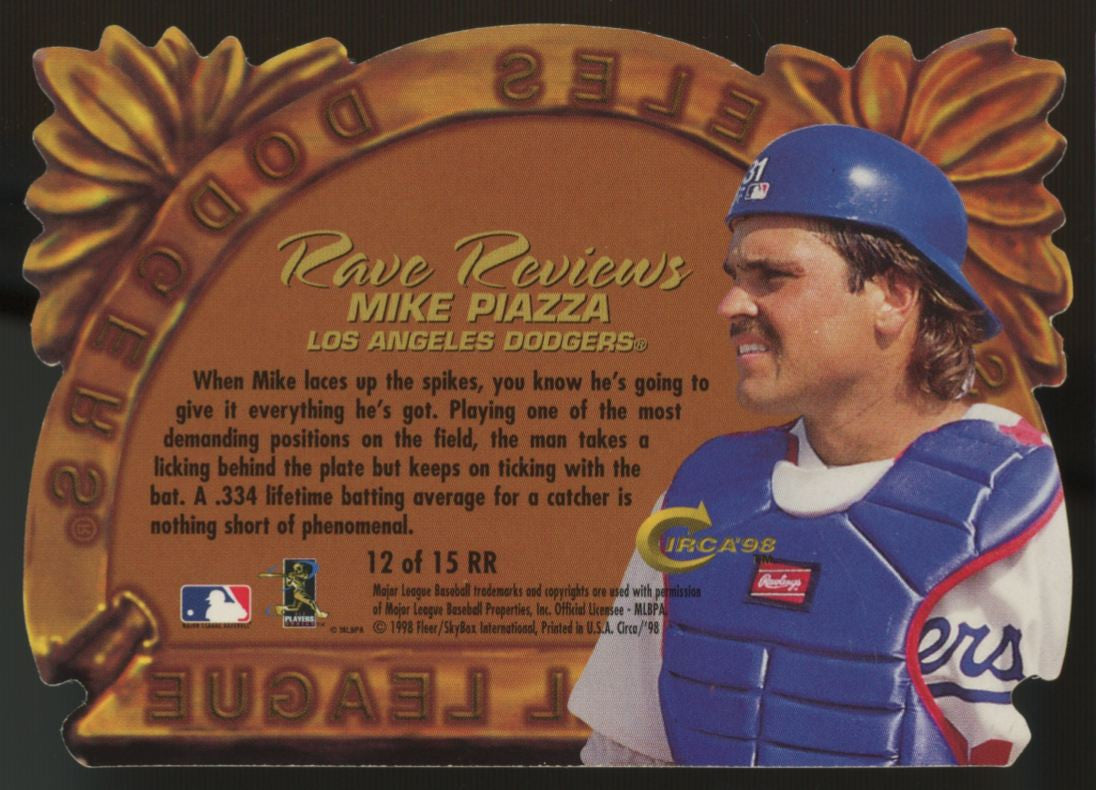 1998 Fleer Thunder Mike Piazza Rave Reviews Bronze #12