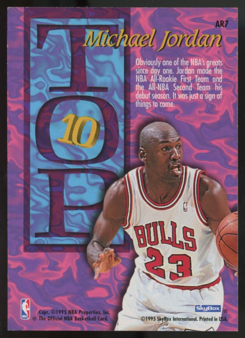 1995-96 Skybox Hoops Michael Jordan Rookie Team Top 10 #AR7