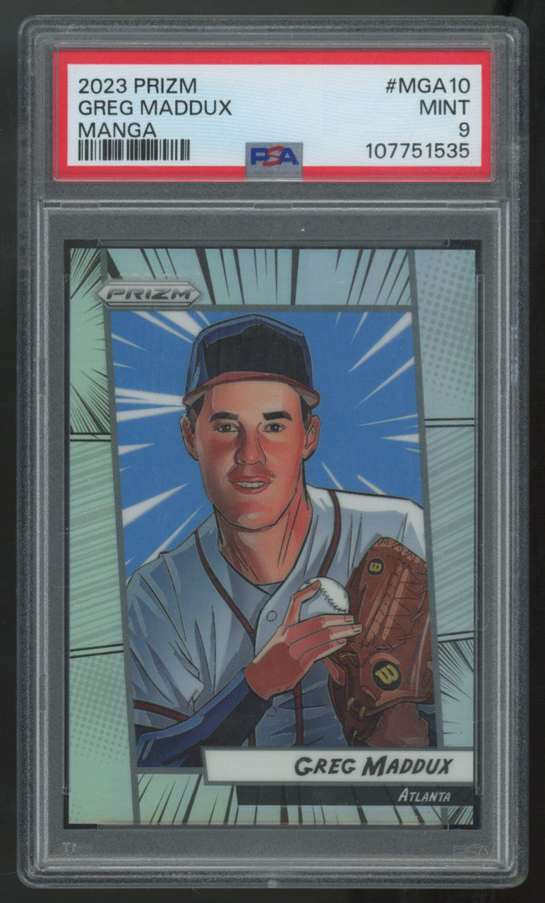 2023 Panini Prizm Greg Maddux Manga SSP #MGA10 PSA 9
