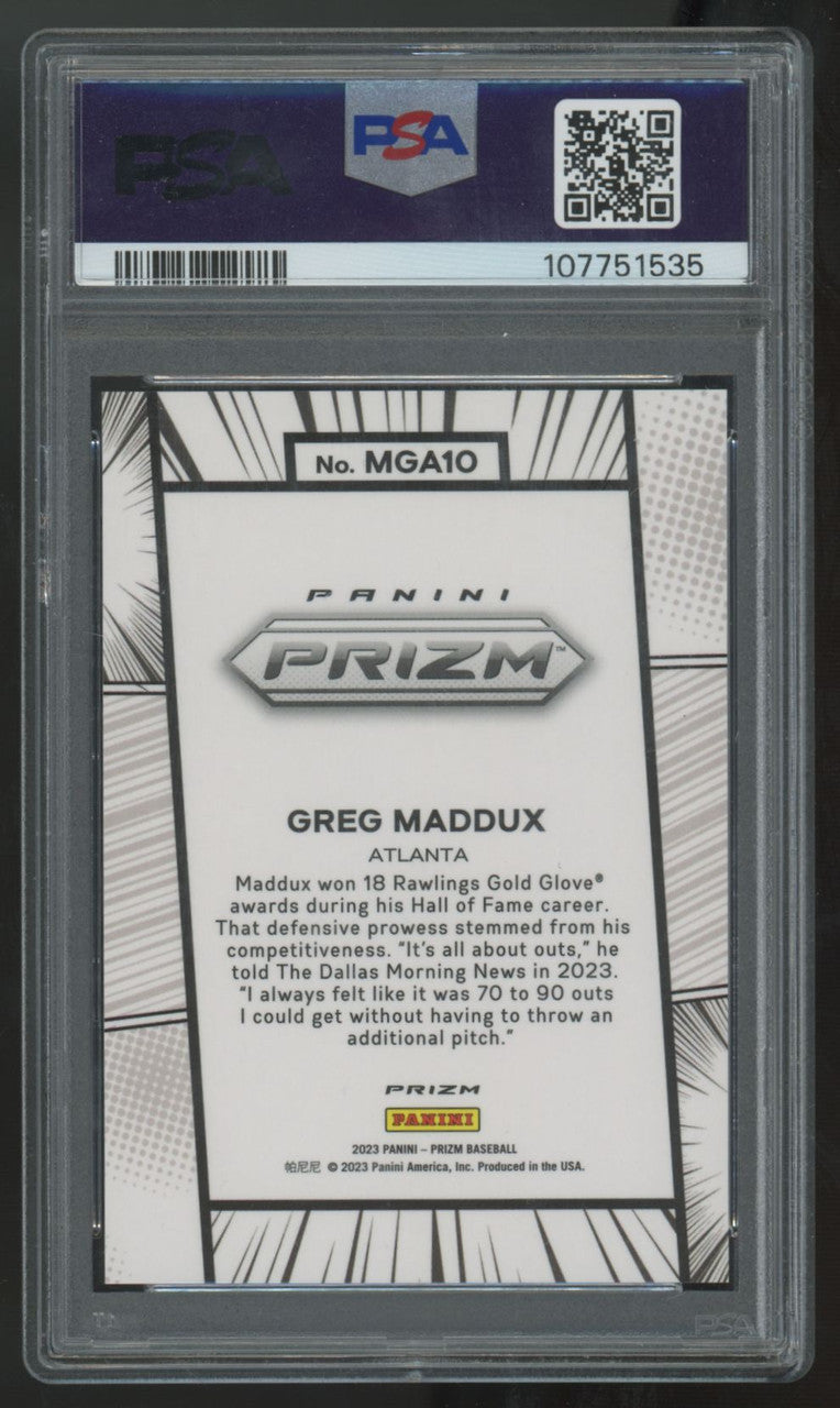 2023 Panini Prizm Greg Maddux Manga SSP #MGA10 PSA 9
