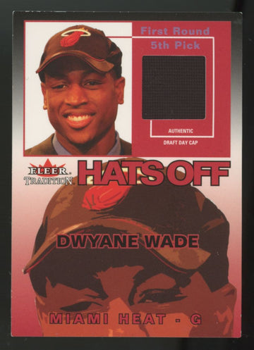2003-04 Fleer Tradition Dwyane Wade RC Hats Off Patch /180 #RHO-DW