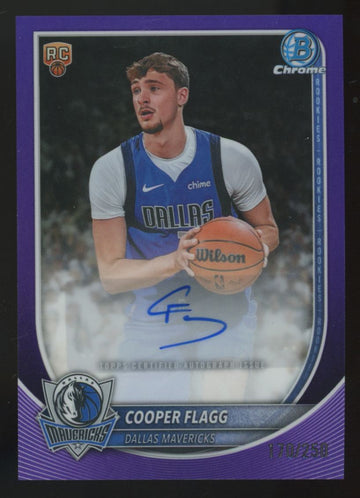 2025-26 Bowman Chrome Cooper Flagg RC Purple Auto /250 #BCA-CF