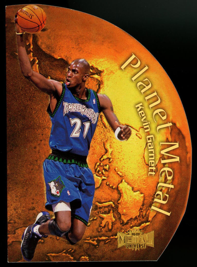 1998-99 Skybox Metal Universe Kevin Garnett Planet Metal Die Cut #7