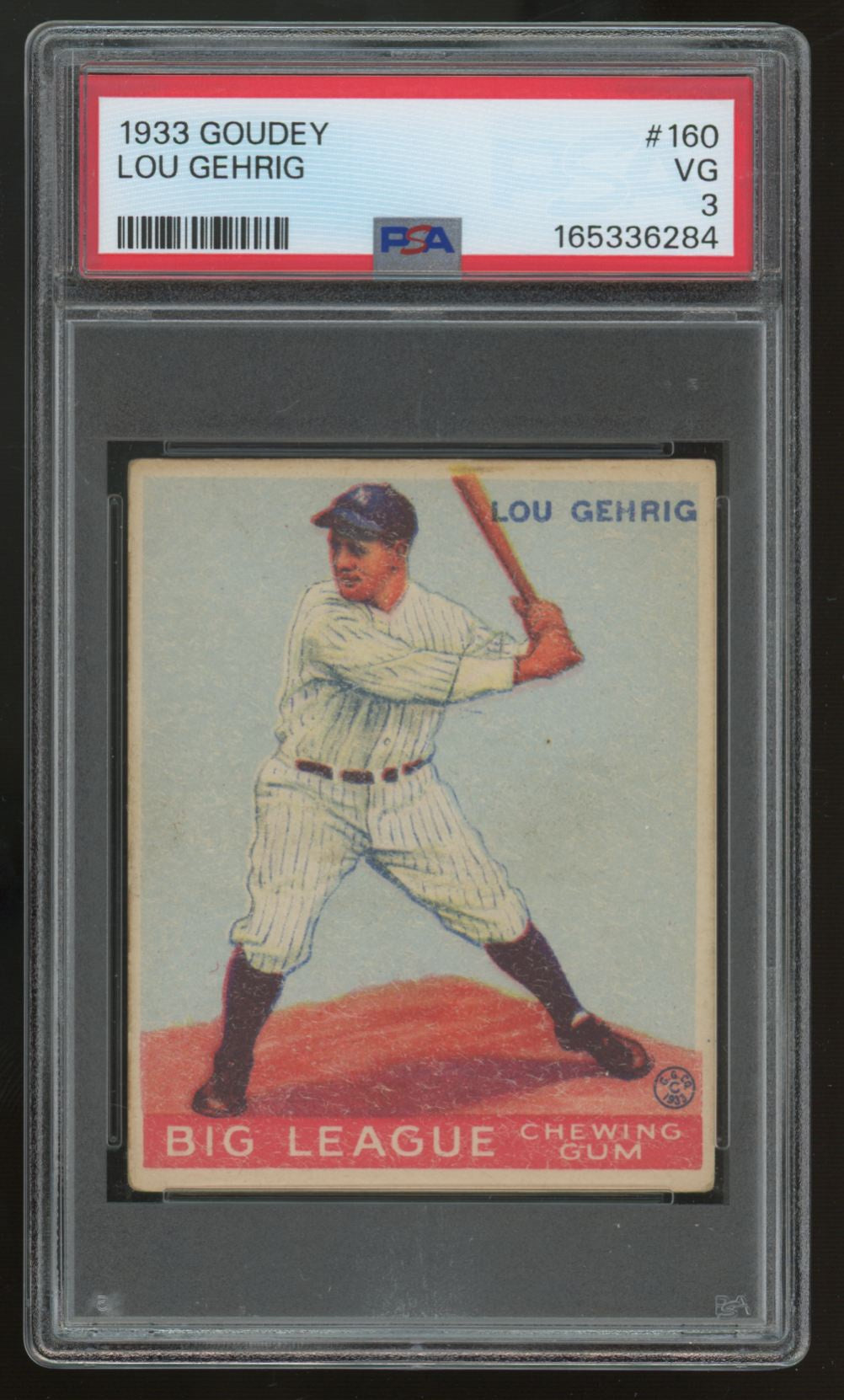 1933 Goudey Lou Gehrig #160 PSA 3 *284