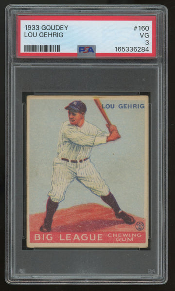 1933 Goudey Lou Gehrig #160 PSA 3 *284