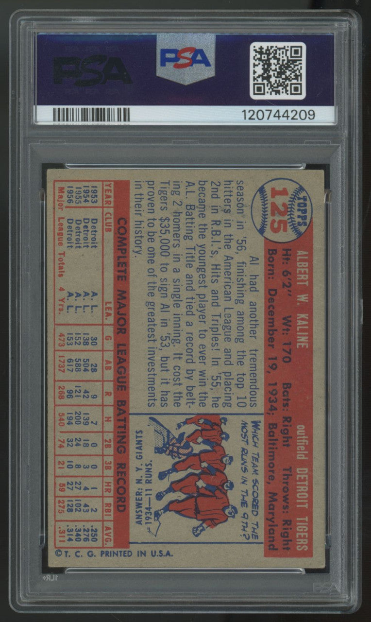 1957 Topps Al Kaline #125 PSA 3