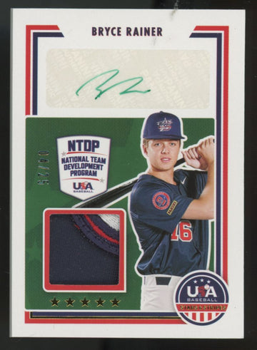 2022 USA Stars & Stripes Bryce Rainer Prime Development Program Patch Auto /25